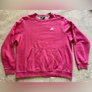Nike pink sweatshirt, women’s size XL with front pocket. Colorful for spring!